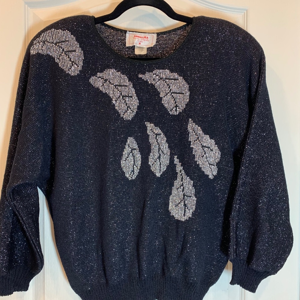 Annalisa Prato-Firenze – Vintage 1980s Metallic Knit Sweater - Medium (Eur)‎